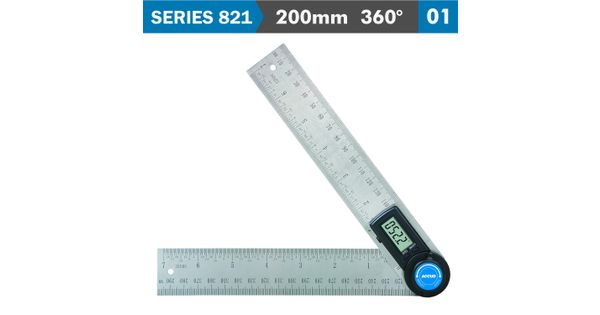 Digital Protractor Blade 200mm 360 Deg. 0.3 Deg. Acc. 0.1 Deg. Res. product image
