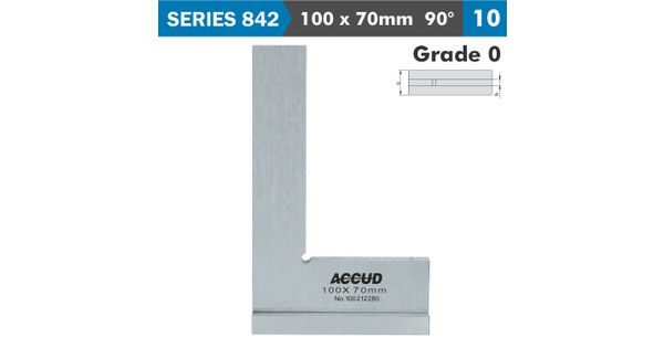 Flat Edge Square 90 Deg. Wide Base 100x70mm Din875 product image