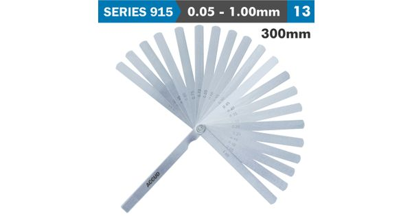 Long Feeler Gauge 300mm 0.05-1.00 13 Leaves Din2275 product image