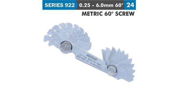 Pitch Gauge 0.25-6mm 24 Leaves Metric 60deg. Screw 0.07mm Acc. product image