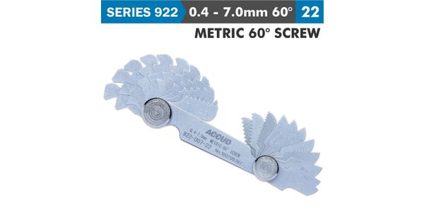 Pitch Gauge 0.4-7mm 22 Leaves Metric 60deg. Screw 0.07mm Acc. product image
