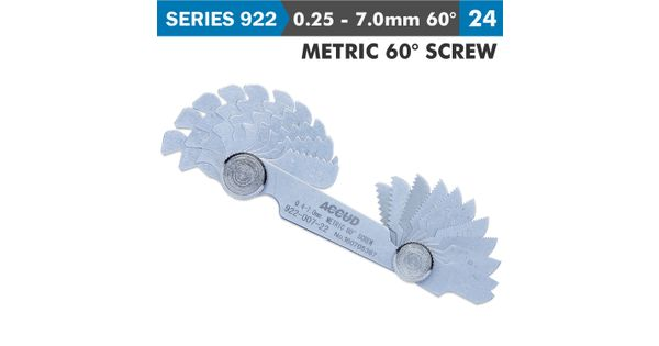 Pitch Gauge 0.25-7mm 24 Leaves Metric 60deg. Screw 0.07mm Acc. product image