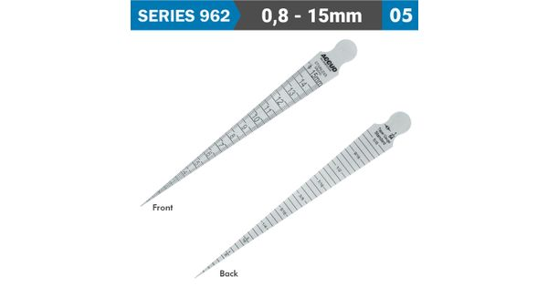 Taper Gauge 0.8-15mm 0.05mm Grad. 0.05mm Acc. S/steel product image