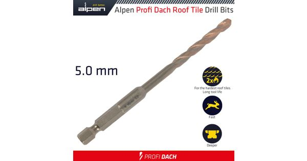 Roof Tile Drill Bit Hex 5.0mm 1/pack product image