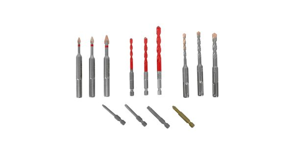 Drill-screwset Kit 13 13 Pcs C Prot,multi 6-kant,sds-plus F4 ,4 Bits product image