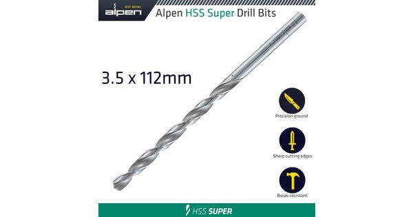 Hss Drill Bit Long 3.5 X 112mm Bulk product image