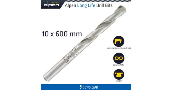 Masonry Drill Bit Long Life 10 X 600mm Pouch product image