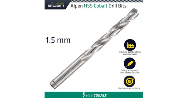Hss Cobalt Drill Bit 1.5mm product image