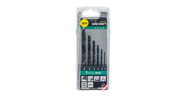 HSS METAL HEAD SET TM 6 6PCS 2.0 3.0 4.0 5.0 6.0 8.0MM TRI-FLAT DIN 33 product image
