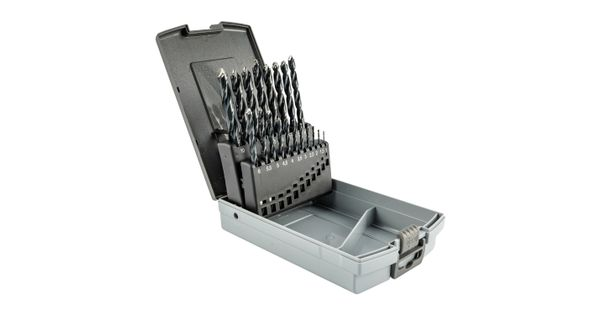 HSS METAL HEAD SET KP19 19PCS.1.0-10.0X0.5MM TR-FLAT DIN338 RN product image