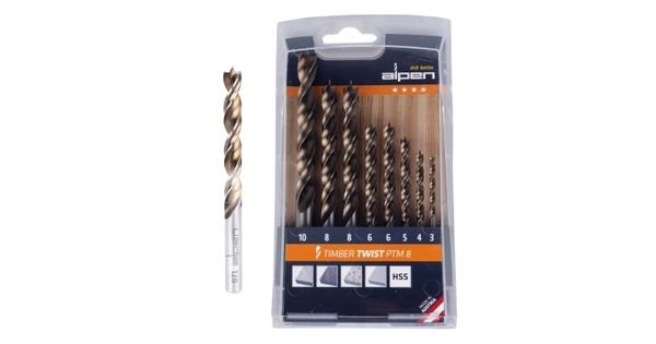 Timber Twist Wood Drill Bit Set Ptm8-8 3, 4, 5, 10.0mm, X2 6, 8.0mm product image