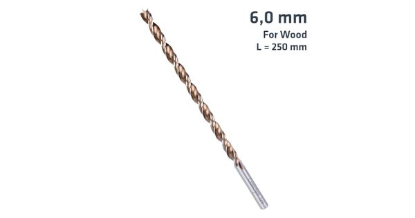 Timber Twist 6mm X 250 Long Wood Drill Bit Sleeved product image