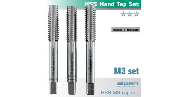 Hand Tap Set In Pouch M3 Hss 0.5mm Pitch product image