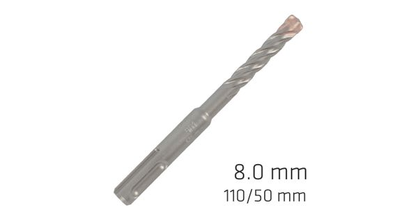 Force X 8.0 X 110/050 Sds-plus Rebar Drill Bit X4 Cutting Edges - Bulk product image