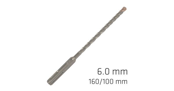 Force X 6.0 X 160/100 Sds-plus Rebar Drill Bit X4 Cutting Edges - Bulk product image