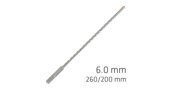 Force X 6.0 X 260/200 Sds-plus Rebar Drill Bit X4 Cutting Edges - Bulk product image