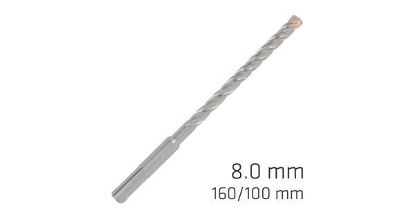 Force X 8.0 X 160/100 Sds-plus Rebar Drill Bit X4 Cutting Edges product image