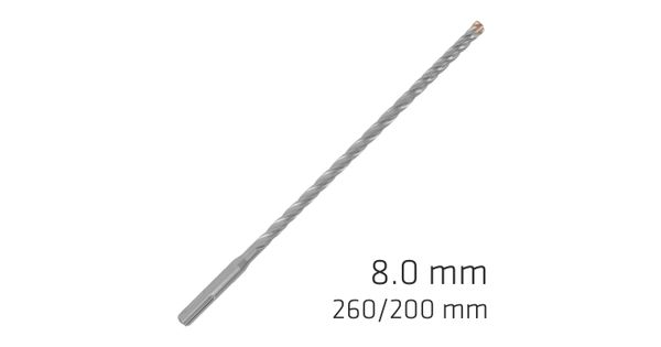 Force X 8.0 X 260/200 Sds-plus Rebar Drill Bit X4 Cutting Edges product image