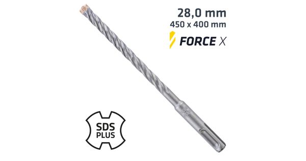Force X 28.0 X 450/400 Sds-plus Rebar Rebar Drill Bit X4 Cutting Edges product image