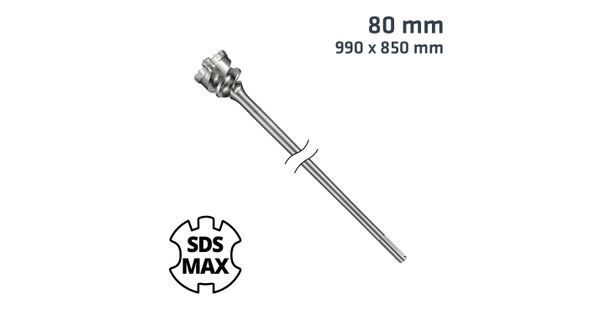Sds Max Mill Crown 80mm X 990 X 850 Drill Bit product image