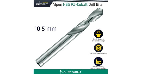 Alpen Cobalt Drill Short Bulk 10.50mm product image
