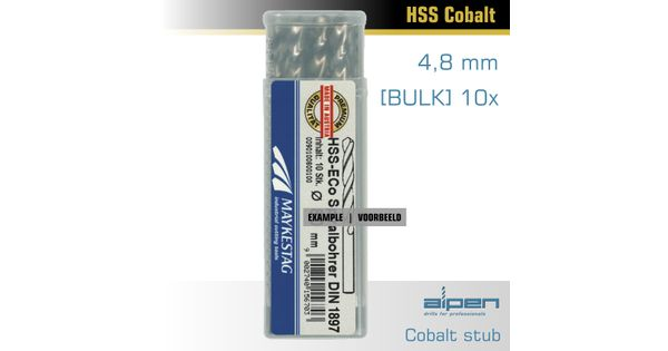 Alpen Cobalt Drill Short Bulk 4.8mm product image