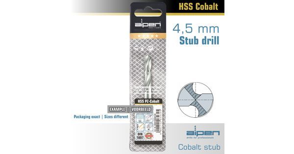 Cobalt Drill Bit Short Pouch 4.5mm product image