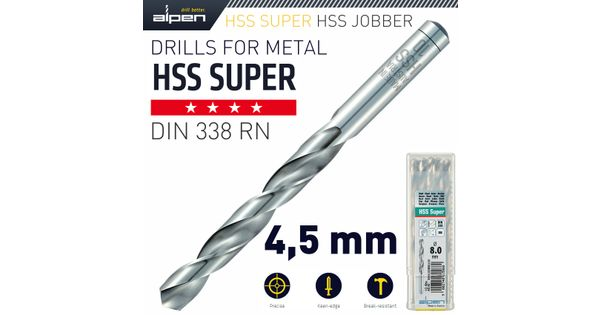 Hss Super Drill Bit 4.5mm Bulk product image
