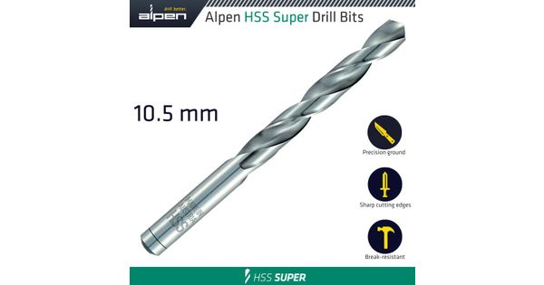 Hss Super Drill Bit 10.5mm Bulk product image