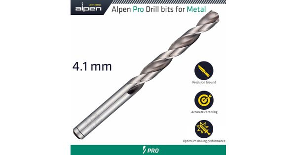Alpen Pro Hss Drill Din 338 Rn 135 With Split Point 4.1mm Bulk product image