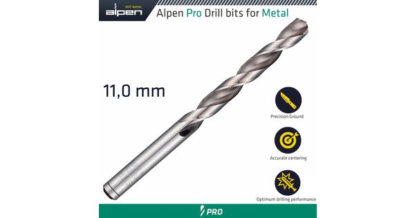 Alpen Pro Hss Drill Din 338 Rn 135 With Split Point 11.0mm Bulk product image