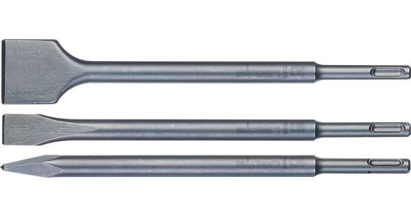 Sds Chisel Set Plastic Tube Point X250mm Flat 20x250 Flat 40x250 product image