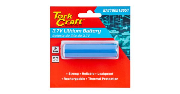 Battery 18650 Lithium 2200mah Rechargeable Carded 1pc product image