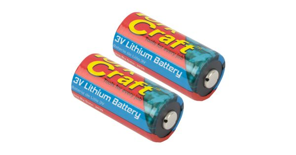 Battery Cr123a 3v Lithium X2 Per Card (moq 6) product image