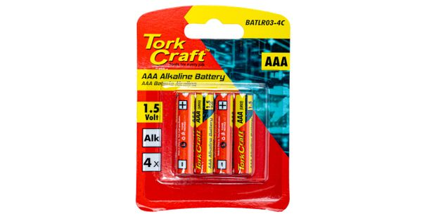 Battery Aaa 1.5v 4 Pack Carded Alkaline product image