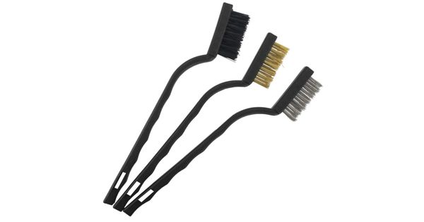 Mini Brush Set 3pc Brass Stainless Nylon In Blister product image