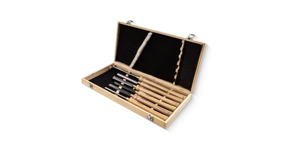 Chisel Set Wood Turning Hss 6 Piece Wooden Case product image