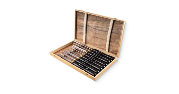 Chisel Set Wood Turning Hss 8 Piece Wooden Case product image