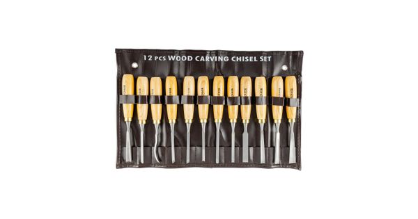 Chisel Set Wood Carving 12piece In Leather Pouch product image