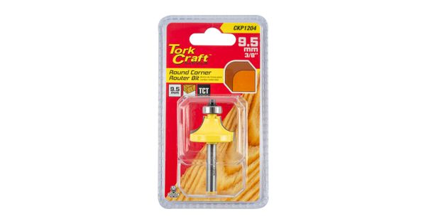 Tork Craft CKP1204 Corner Round Router Bit 3/8 Inch Radius with 1/4 Inch Shank product image