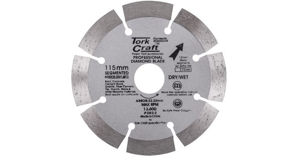 Diamond Blade Segmented 115mm With 12mm Segments product image
