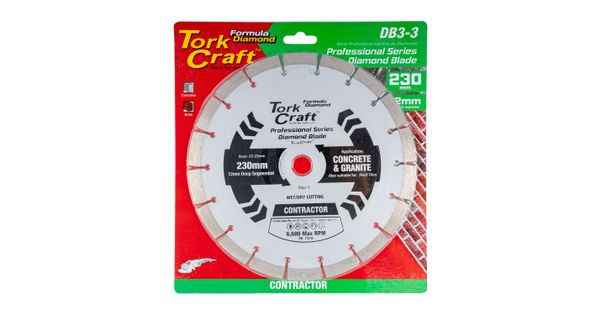 Diamond Blade Segmented 230mm For Concrete 12mm Deep Segments product image