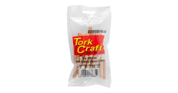 Dowels 8 X 40mm 40 Per Bag (birch Wood) product image
