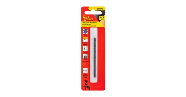 Drill Bit Hss Standard 4.2mm 1/card product image