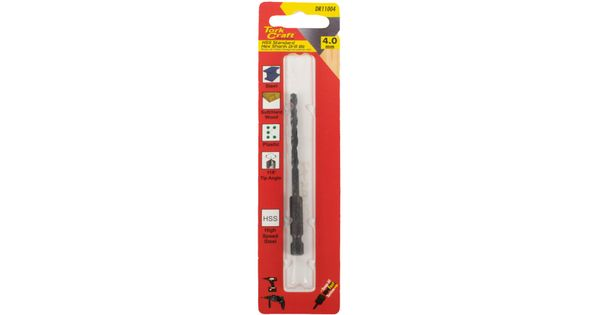 Drill Bit Hss Standard 4.0mm Hex Shank 1/card product image