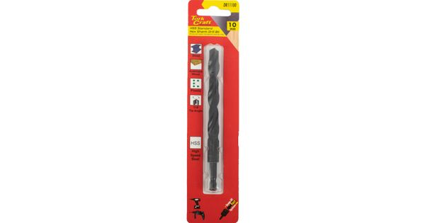 Drill Bit Hss Standard 10.0mm Hex Shank 1/card product image
