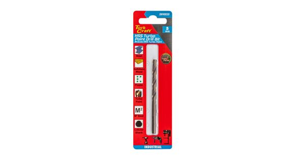 Drill Bit Hss Turbo Point 5.0mm 1/card product image
