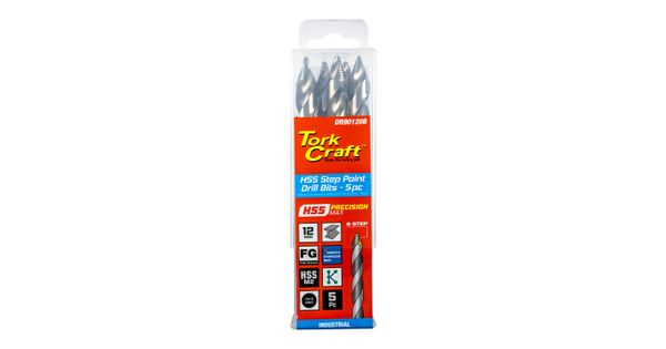 Precision-max Step Point 12.0mm Hss Dril 5 Pack product image