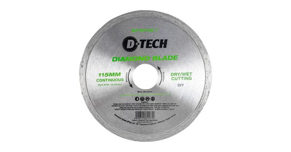 Diamond Blade Continuous Rim 115x22.23mm Ceramic/marble product image