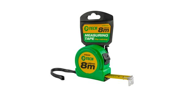D-Tech Measuring Tape 8m x 25mm with Belt Clip product image